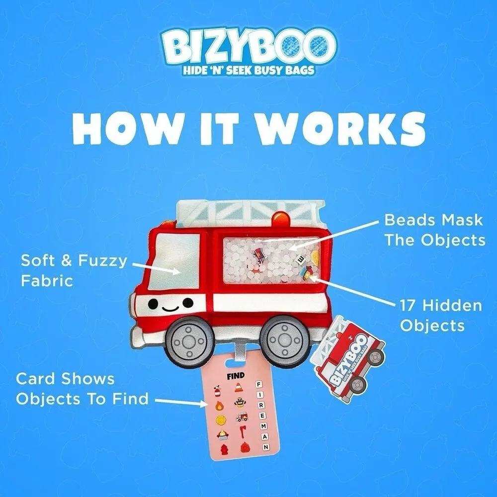 BIZYBOO Seek & Find Plush Hidden Object Search Problem Solving Unicorn Fidget